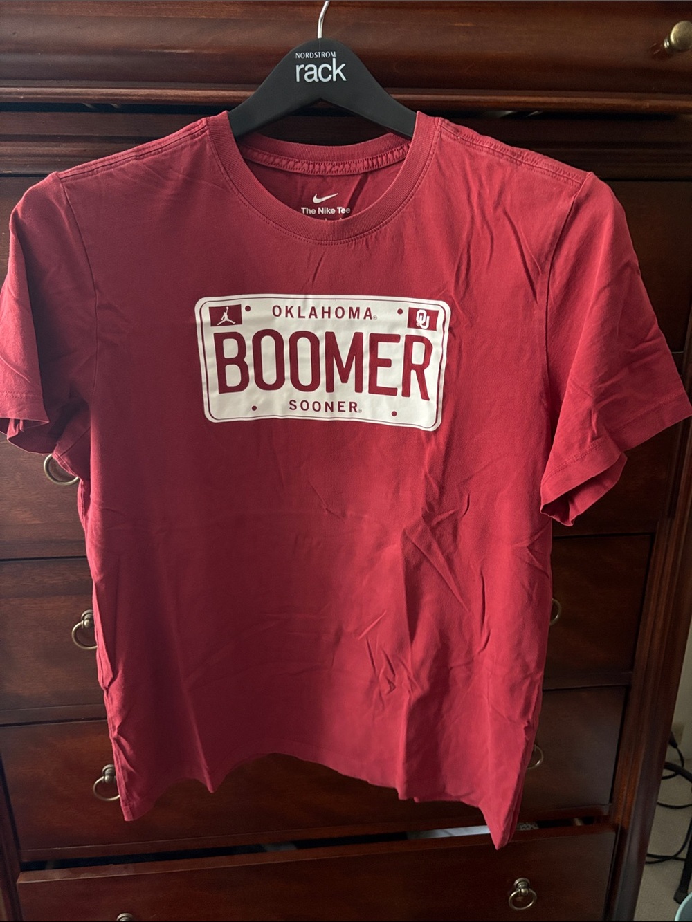 Nike Crimson Oklahoma "Boomer" Graphic Tee